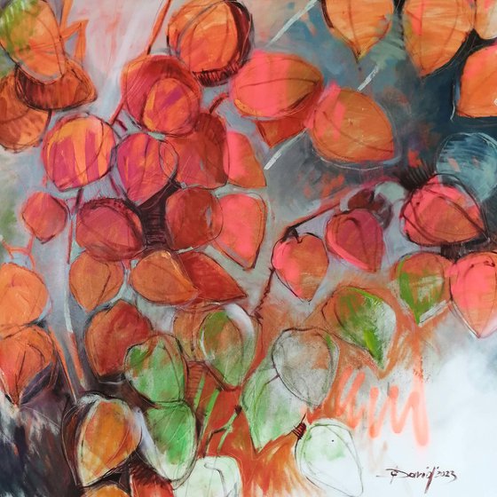 Lampion flower - Alkekengi oil painting