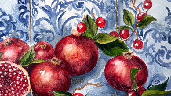 Portuguese Harvest – Ruby Pomegranates