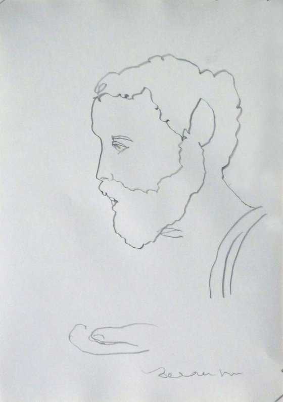Profile, pencil sketch #8, 29x21 cm