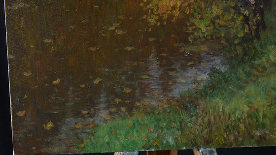 Silence Of Autumn - river autumn landscape painting