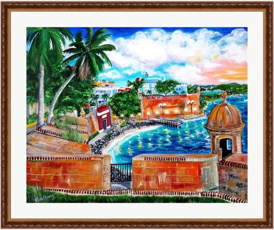 El Morro, La Fortaleza, Paseo de la Princesa, Old San Juan art of Puerto Rico