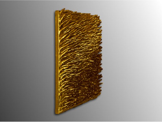 Gold Texture #1 | Gold Textured Wall Sculpture