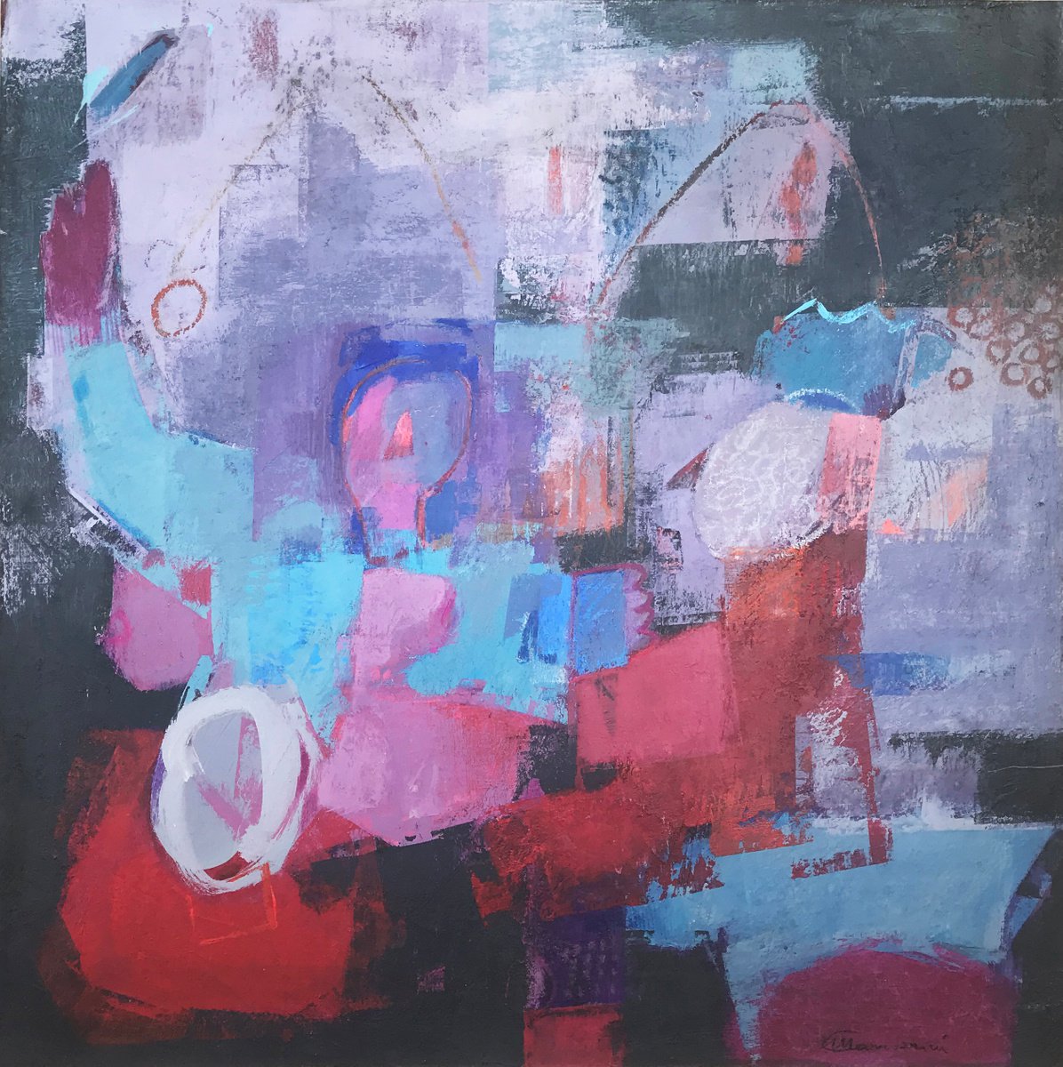 Geometric Painting , Salome By Marcello Carrozzini, 20 X 20, Artwork For Sale On Artfinder