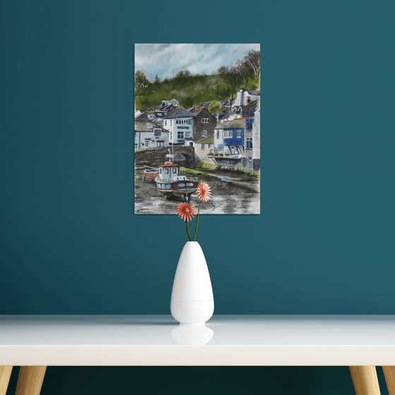 Low tide at Polperro, Cornwall.