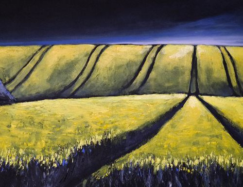 Lonely Barn in the  Fields - Fields and Colors Series by Danijela Dan