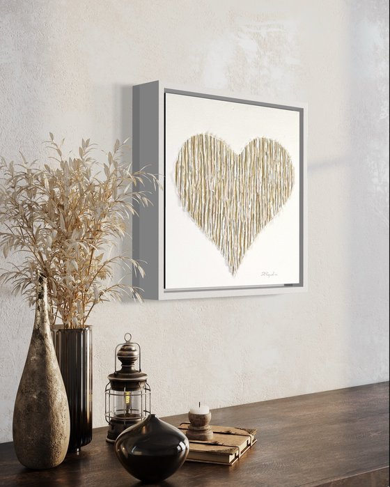 Bright Love II- White - White floating frame