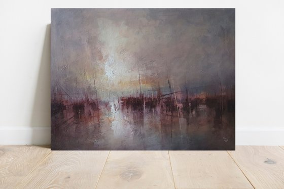 " Harbor of destroyed dreams - Shades Of Deep Madder " SPECIAL PRICE !!! W 90 x H 70 cm