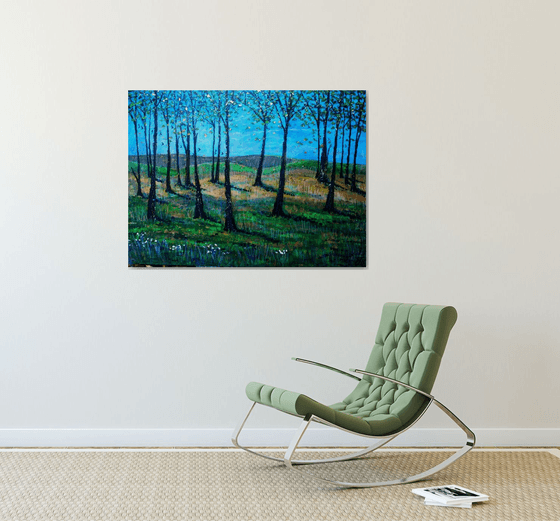 Butser View in Autumn- Large  (102x76cm -40" x30")