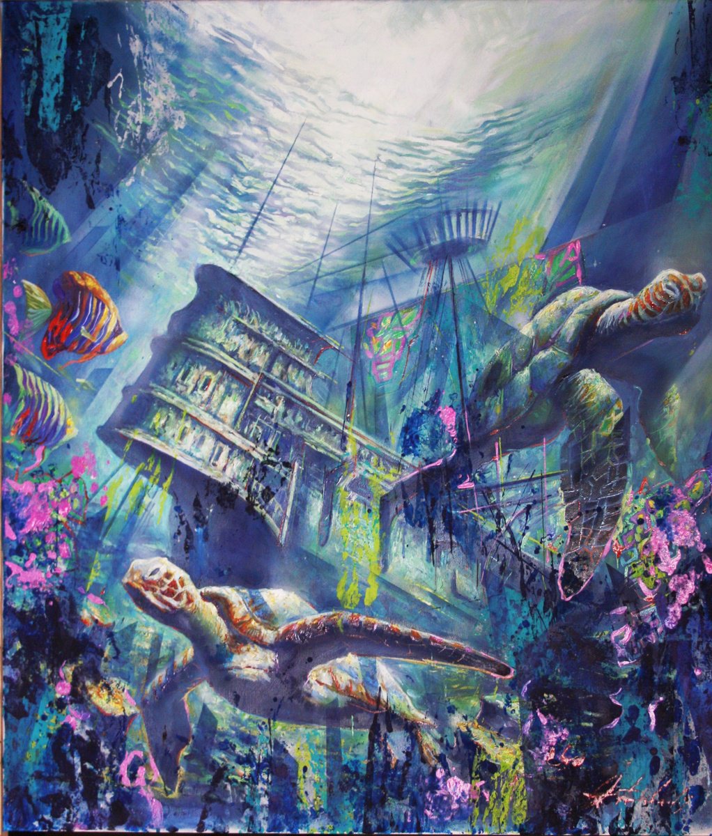 Surrealistic Animal Oil Painting By Alexandr Dobrodiy, 28 X 31, ??????? ?????? 4W., Original Artwork