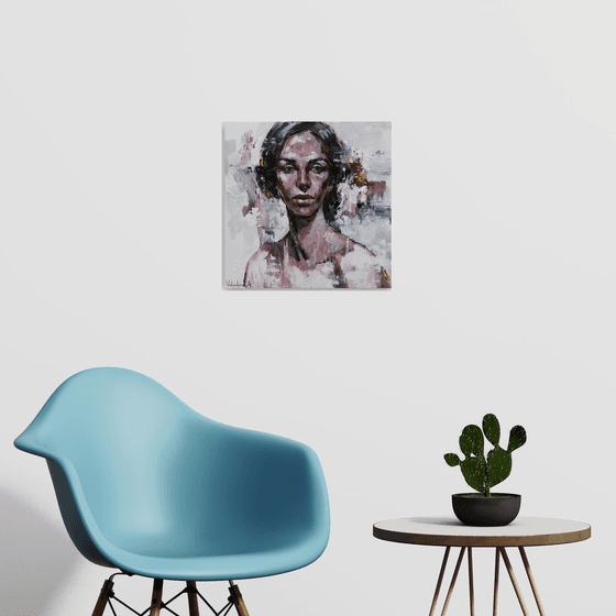 Abstract woman portrait Original painting