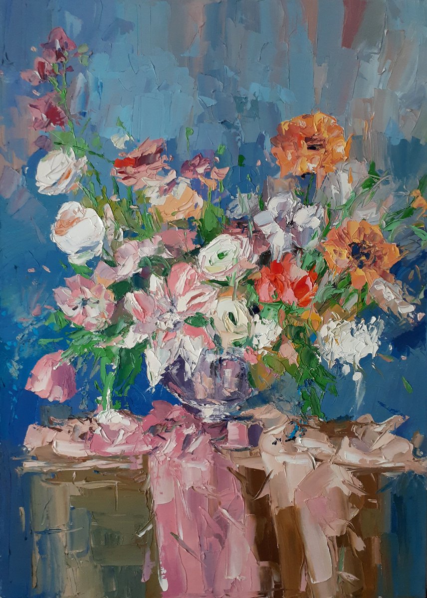 Download Flower arrangement Oil painting by Anna Aladina | Artfinder