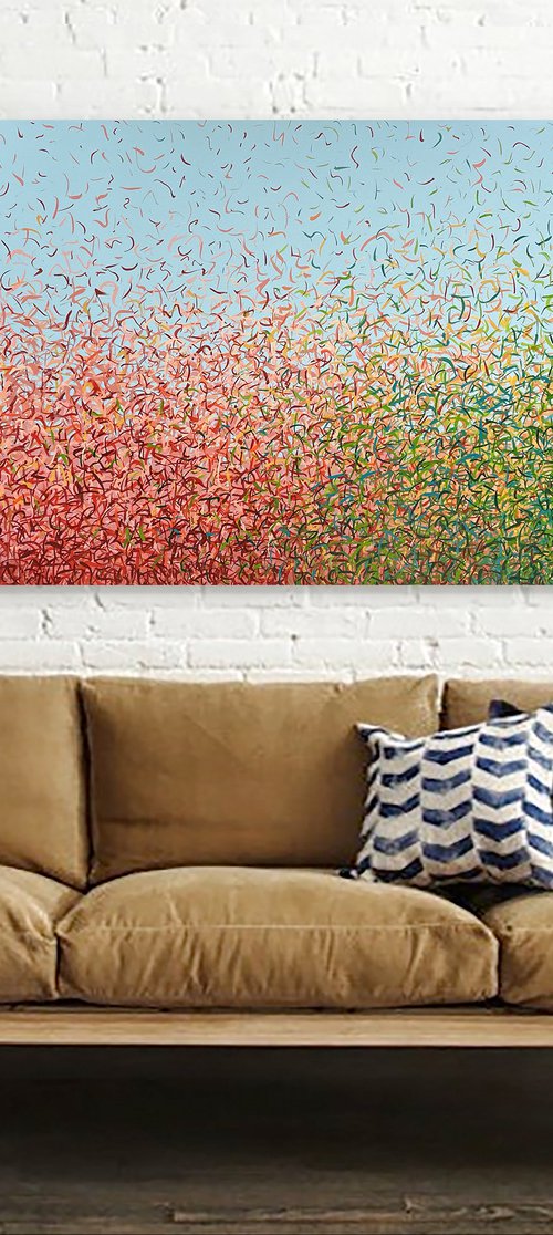 Oodnadatta Lands - 152 x 76cm acrylic on canvas by George Hall