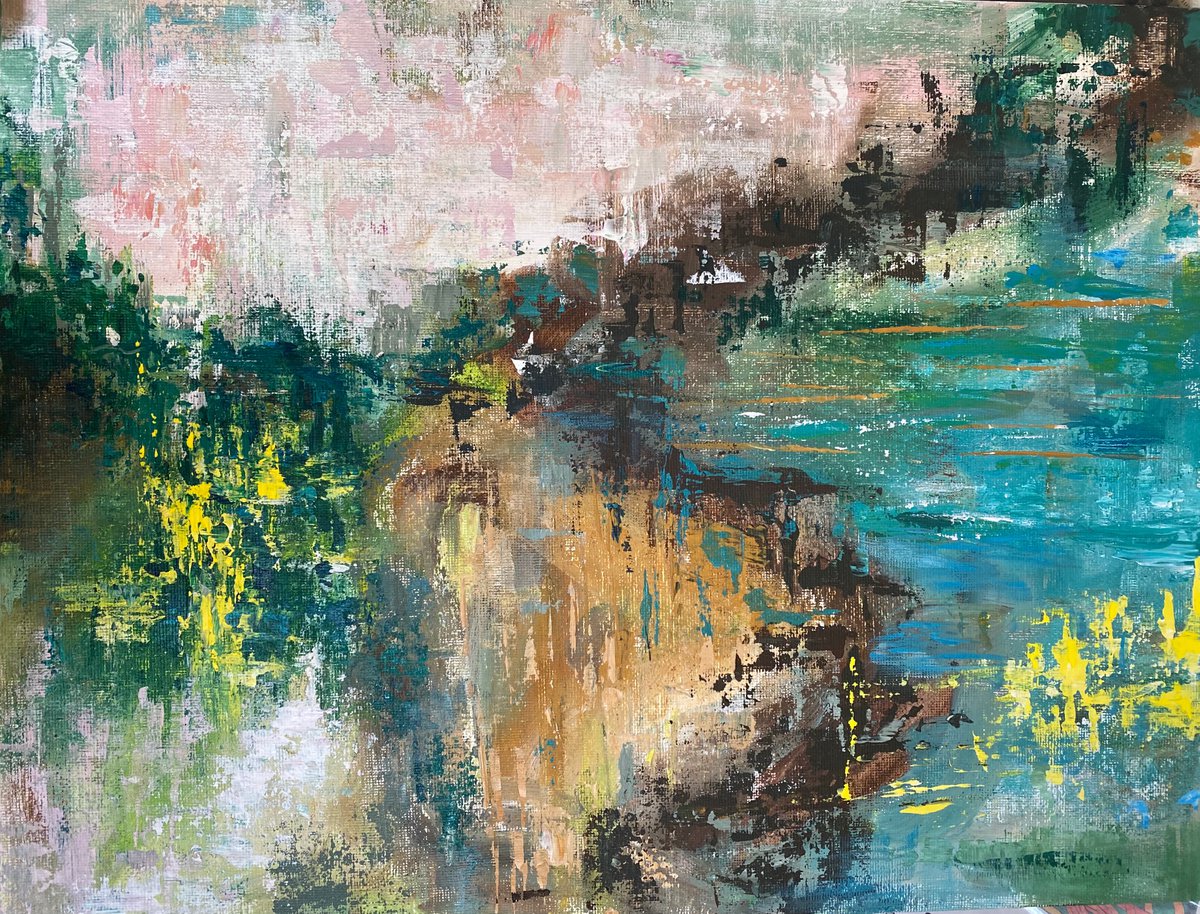 Abstract landscape by Clare Hoath