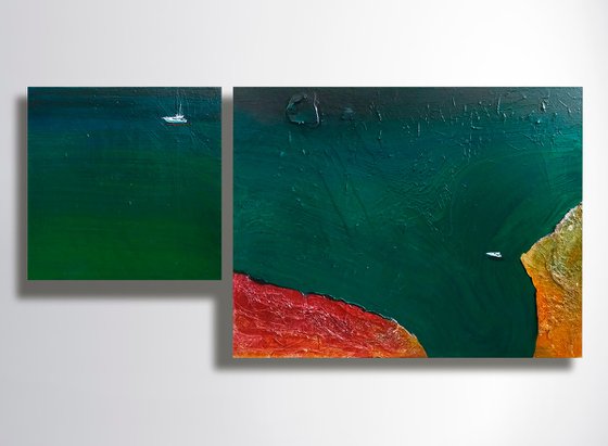 The sea" diptych
