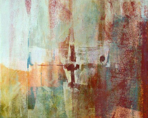 Beach Hut Series 2 {Screen print on Canvas} by Ian McKay