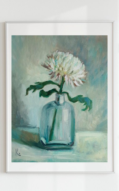 "Chrysanthemum in vase" by Olena Kolotova