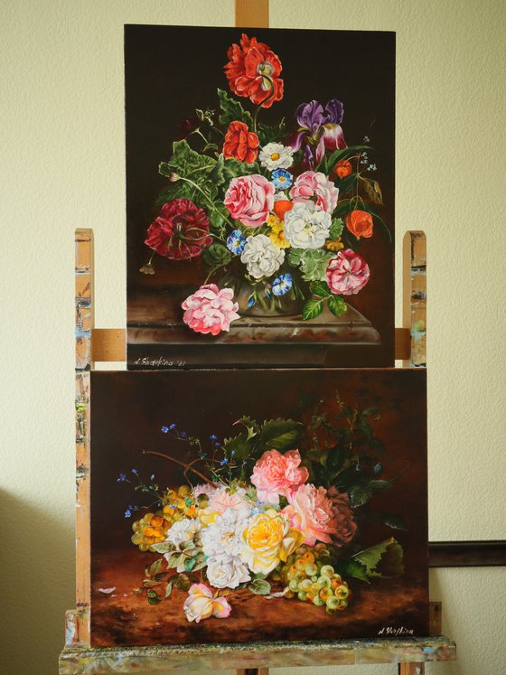 Roses Painting Oil Canvas