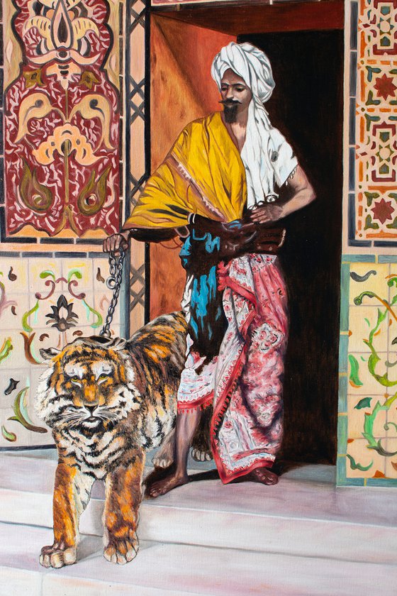 The Pasha's Favourite Tiger (after Rudolf Ernst)