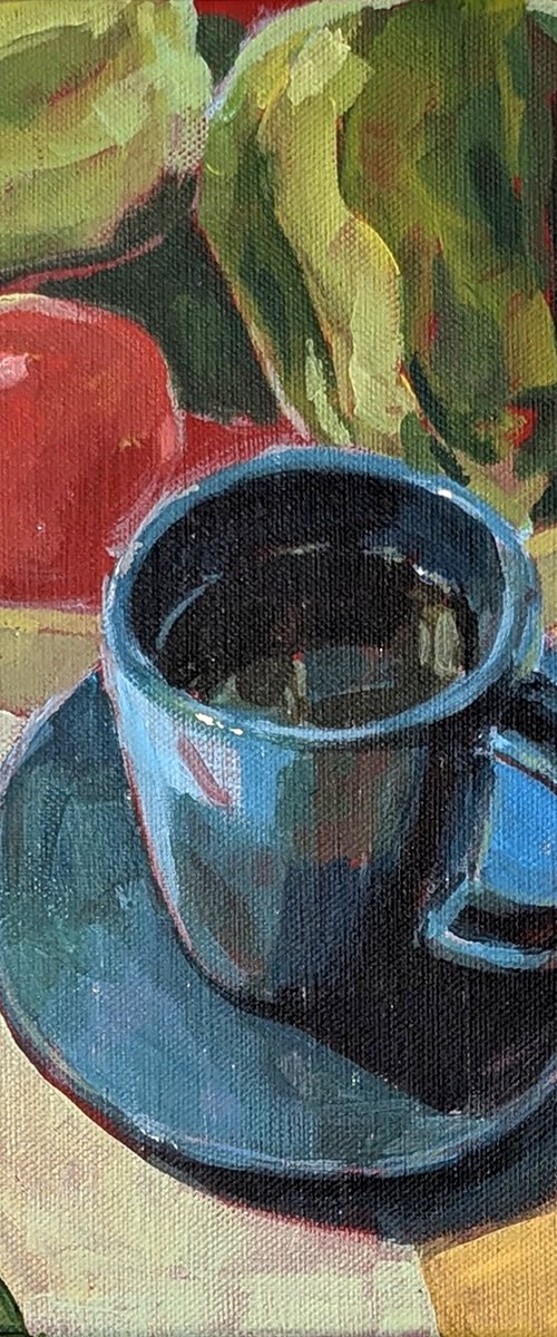 Coffee, peppers, tomatoes by Alexander Mikhaylov