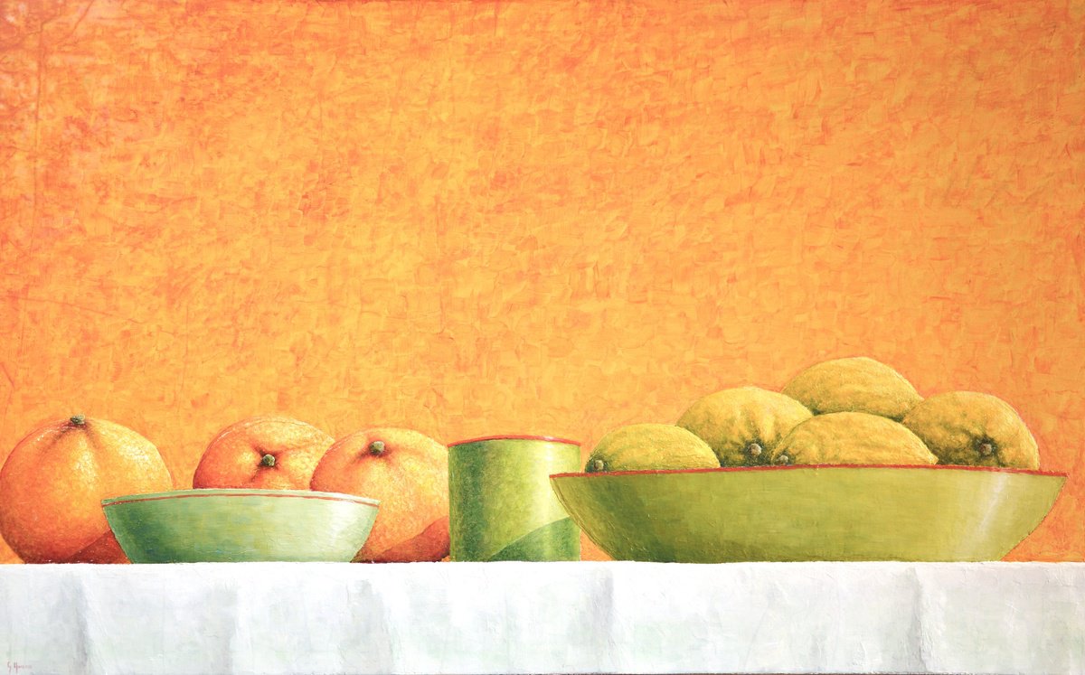 Surrealistic Still Life Oil Painting By Giuliano Monechi, 34 X 21, Una Natura Morta, Original Artwork