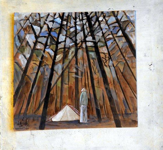 Visual memories. Camping in the woods