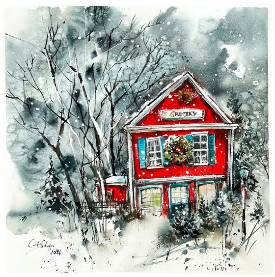 Christmas House - Winter Landscape