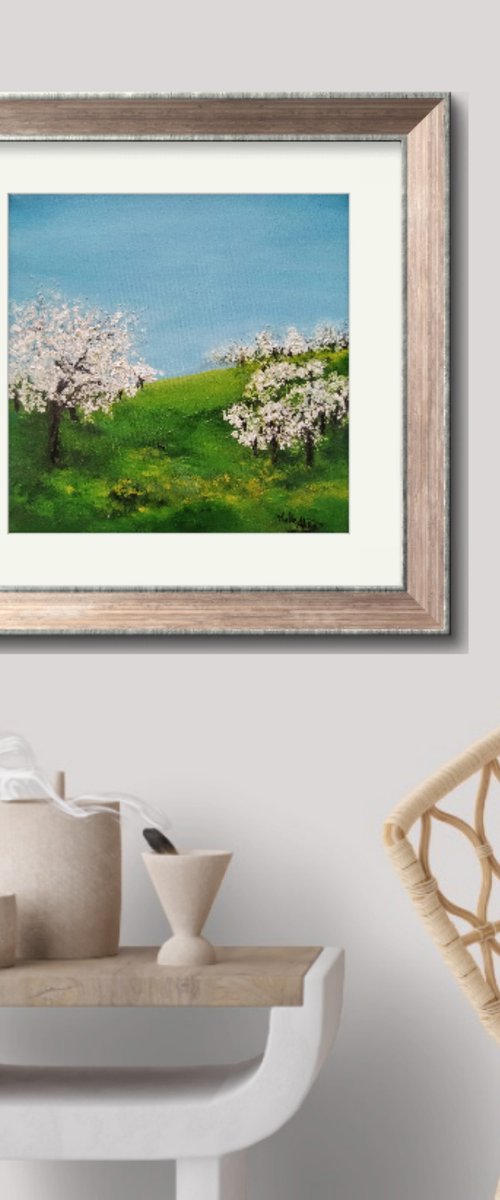 Almond trees in Blossom by Nella Alao