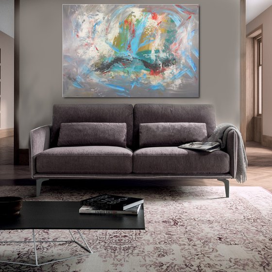 large paintings for living room/extra large painting/abstract Wall Art/original painting/painting on canvas 120x80-title-c662