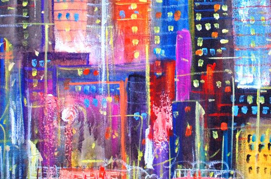 Abstract New York City2, 36x24in