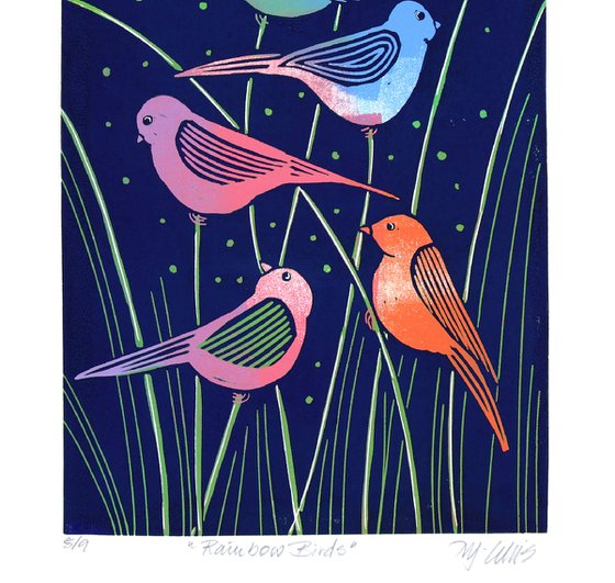 Birds in grass no 8