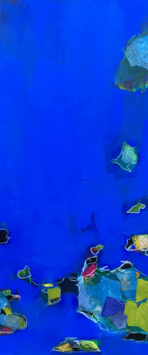 Into the Deep - Large, contemporary painting by Angela  Dierks