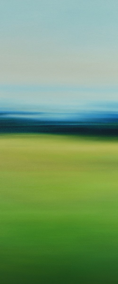 Spring Field - Colorful Abstract Landscape by Suzanne Vaughan