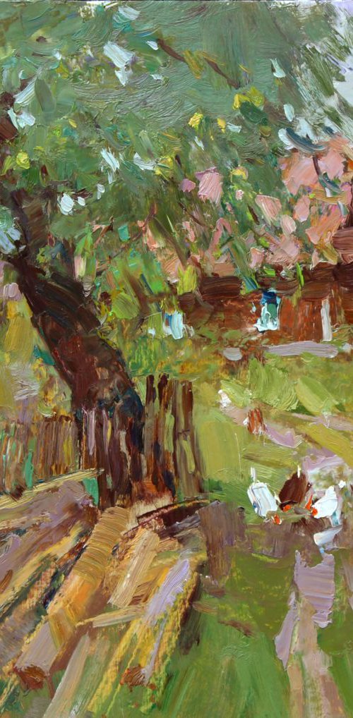 Under the apple tree by Aleksandr  Kryushyn