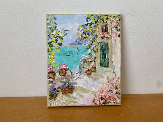 Terrace with flowers