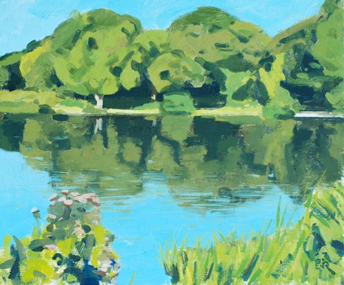 Blue Sky Reflections, Lullingstone Lake by Elliot Roworth