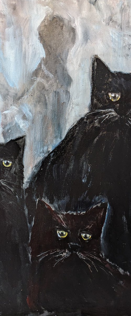 Aloof - Three Cats by Chris Walker