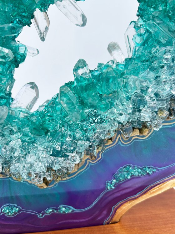 Geode Slice "Malachite purple"