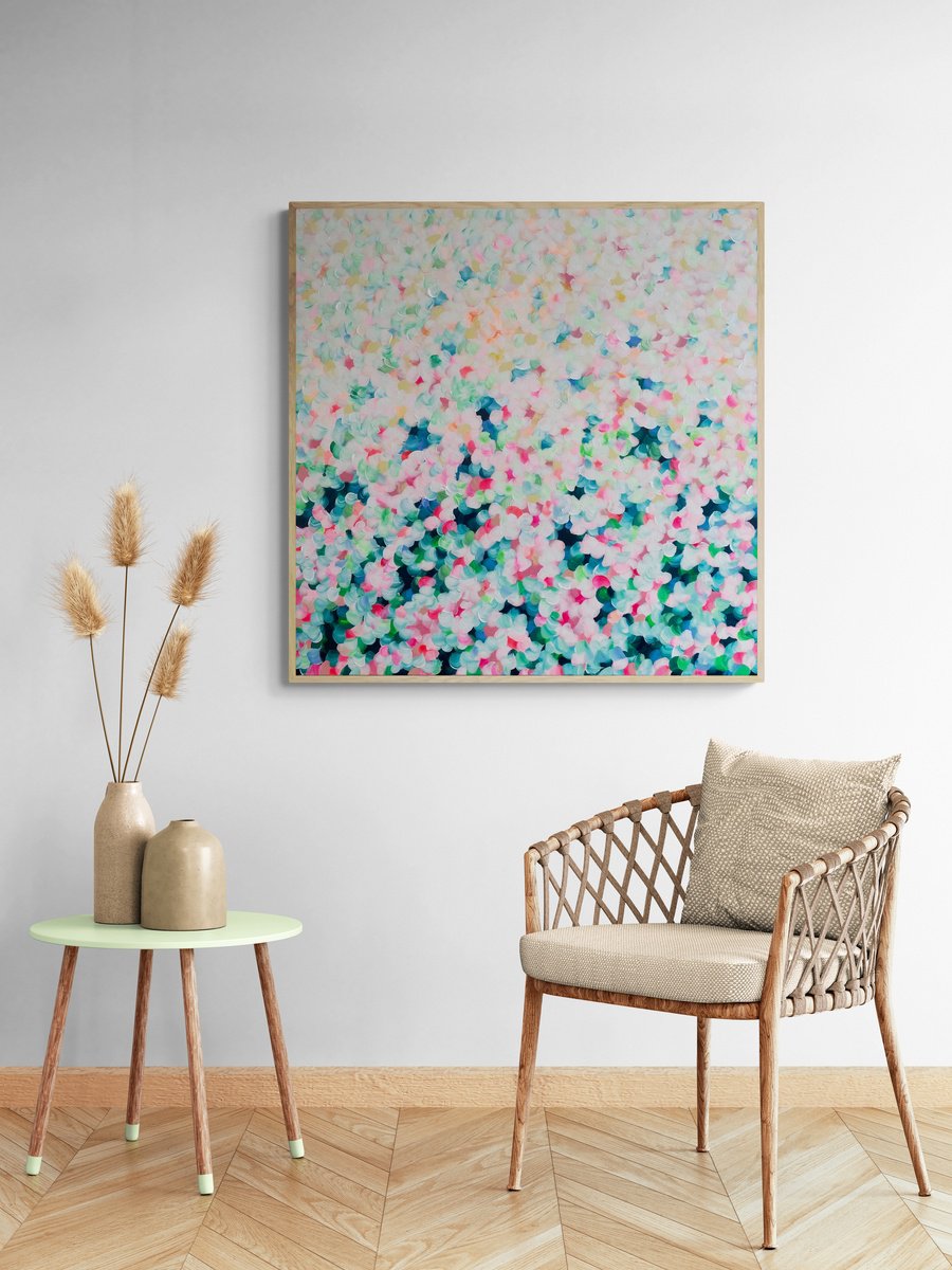 Happiness Is With You By Katherine Spiller, 37 X 37, Artwork For Sale On Artfinder