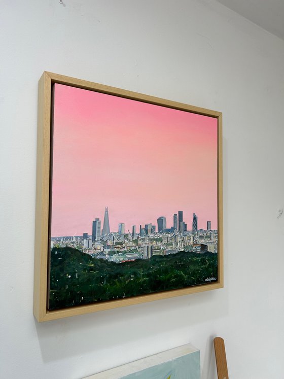 Pink London Skyline