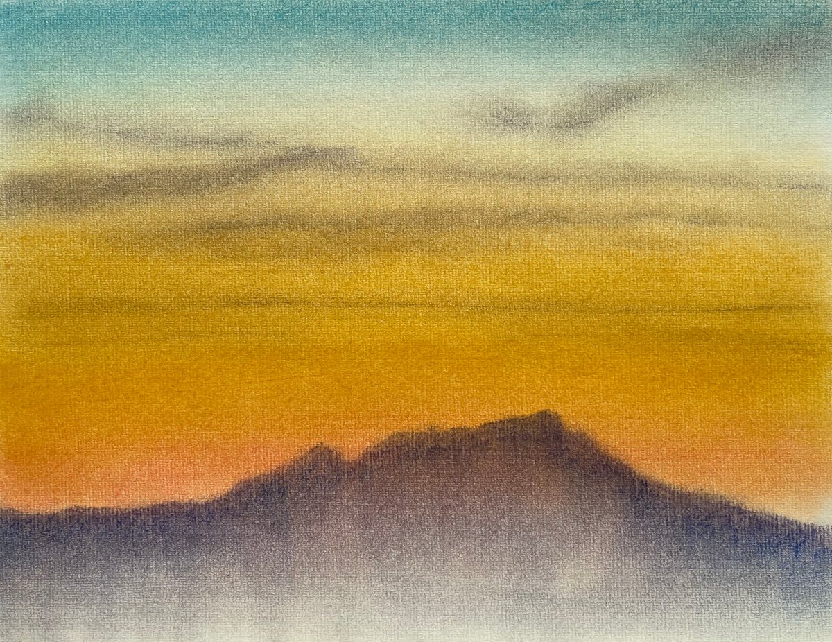 Guanying Mountain at Sunset by David Lloyd