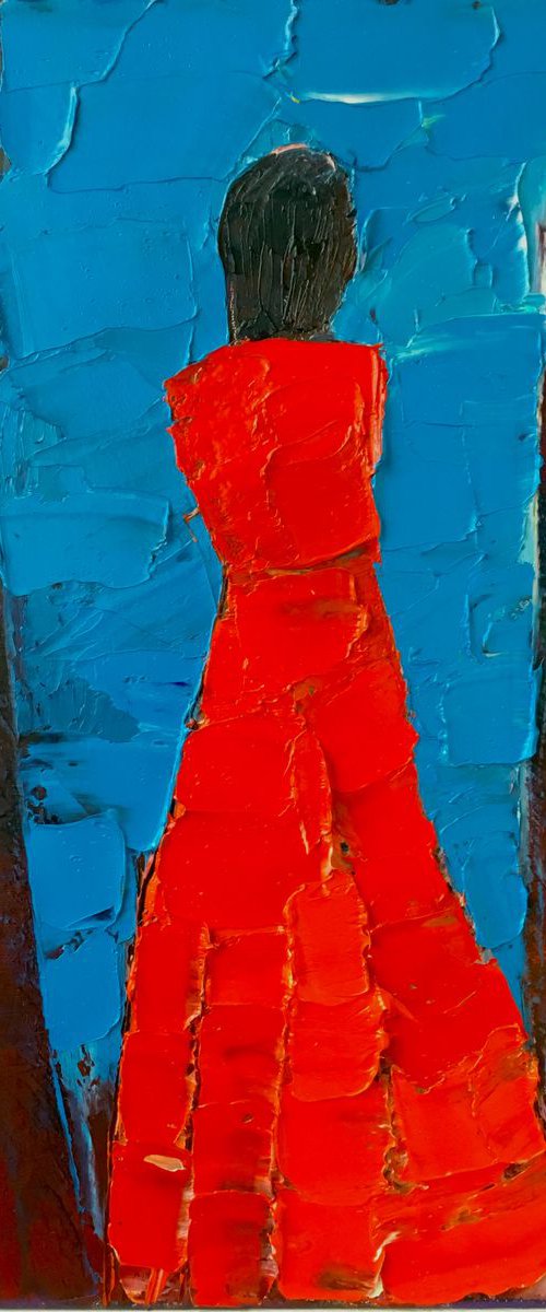 Lady in red by Roman Sleptsuk