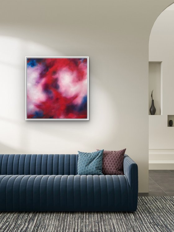 Abstract in Red, White and Blue.