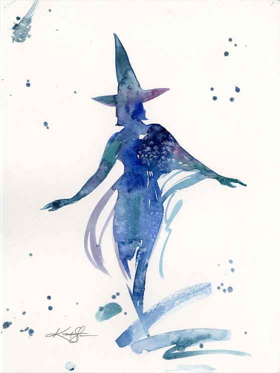 Witch  - Watercolor by Kathy Morton Stanion