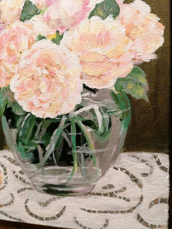 Vase aux roses