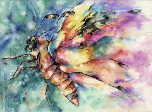 Butterfly 2 - Large Watercolor Painting by Kathy Morton Stanion
