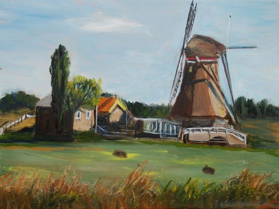 Landscape with a windmill