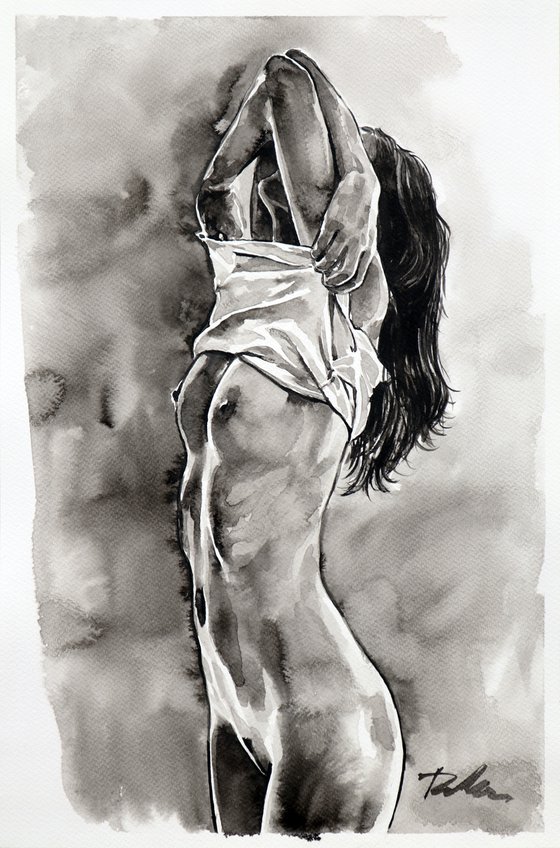 "Undressing" /30x45 cm