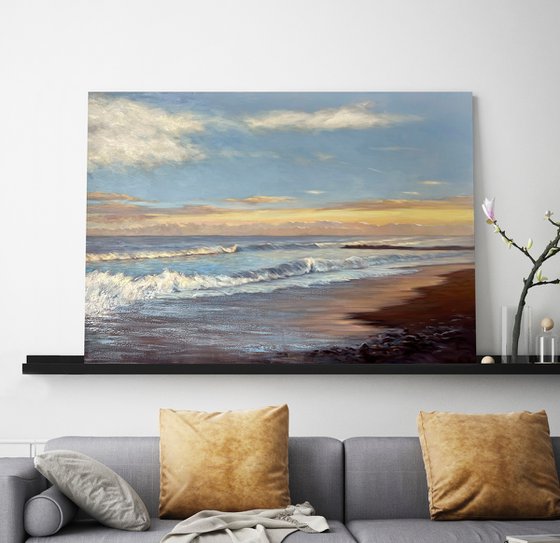 "Sea 2" Blue seascape oil art