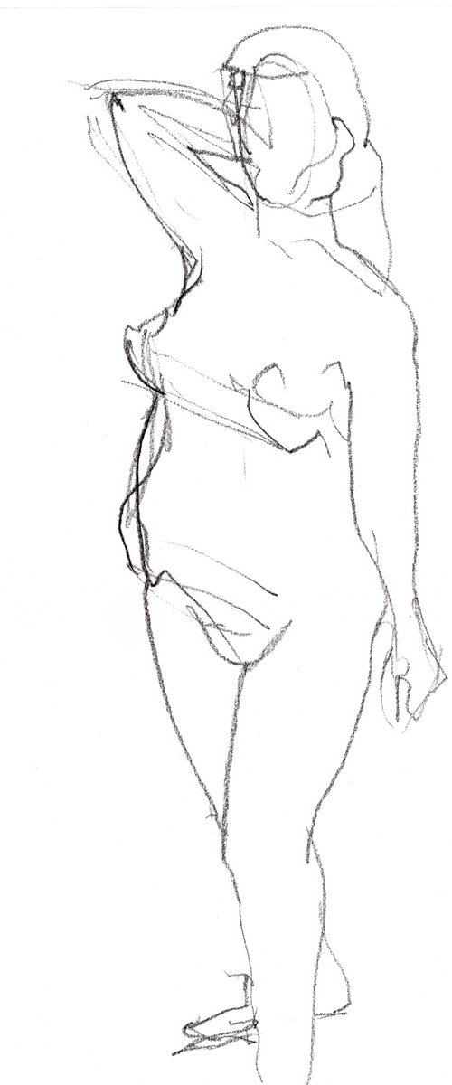 Study 07; Figure Drawing by Elizabeth Anne Fox