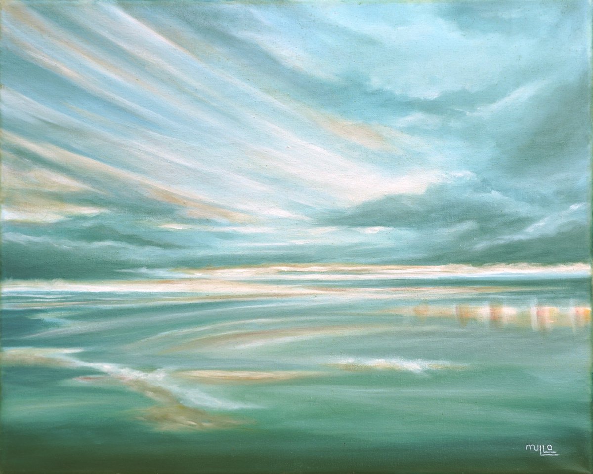 Organic Landscape Oil Painting By Mullo Art, 20 X 16", After The Storm, Original Artwork